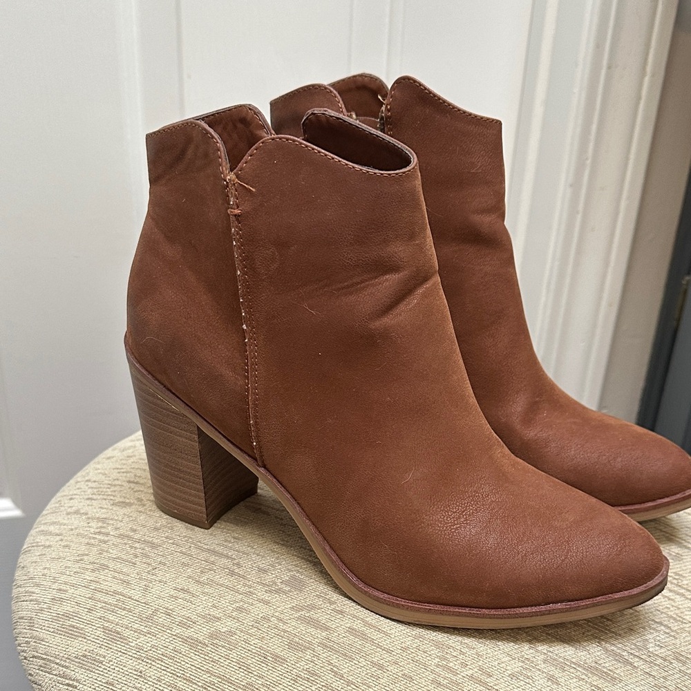 Brown Leather Ankle Boots
